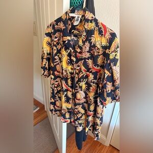 Vibrant Dragon Print Shirt Kennington